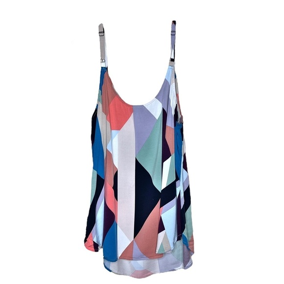 Torrid Ava Multi Geo Challis Color Block Tank Top Women's Plus 0X - Picture 3 of 8